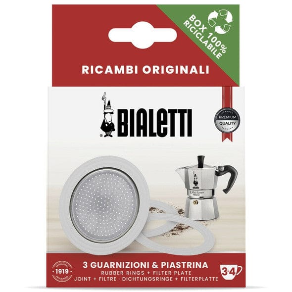 Bialetti Kafijas pagatavošanas rīki Moka kanniņas blīves + filtrs, 3-4 cup