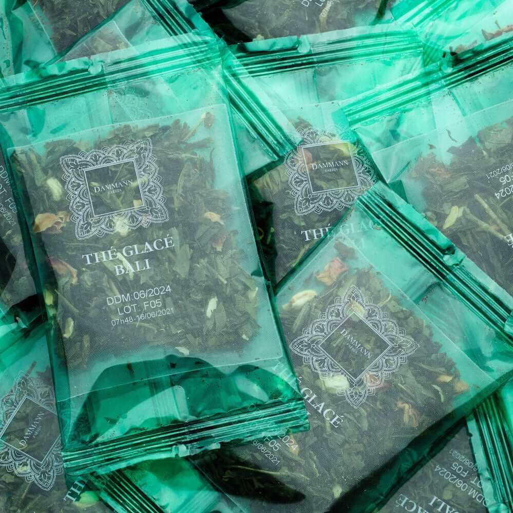 Dammann Tēja maisiņos Tēja zīda maisiņos ledus tējas gatavošanai, Bali zaļā aroma tēja, 6 gab