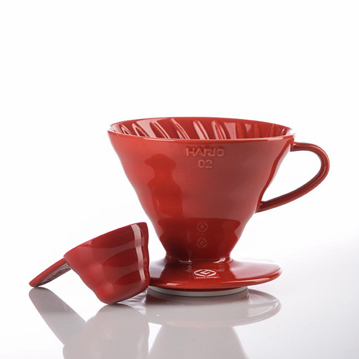Hario Kafijas pagatavošanas rīki V60 filtra trauks, keramisks, sarkans, VDC-02R
