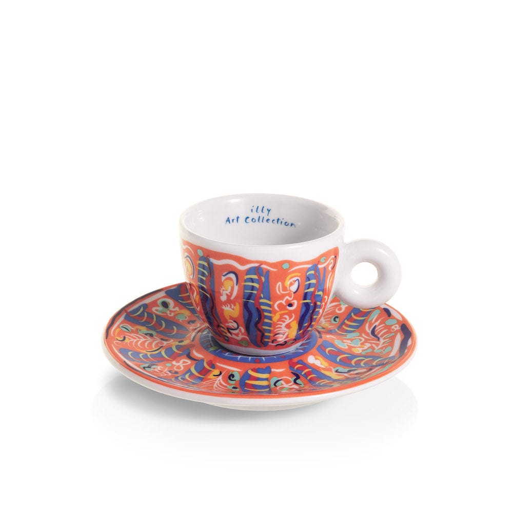 illy Dāvanu komplekti Krūzītes Illy iAC Calero, 4 Espresso ar apakštasītēm, 60ml, 2025