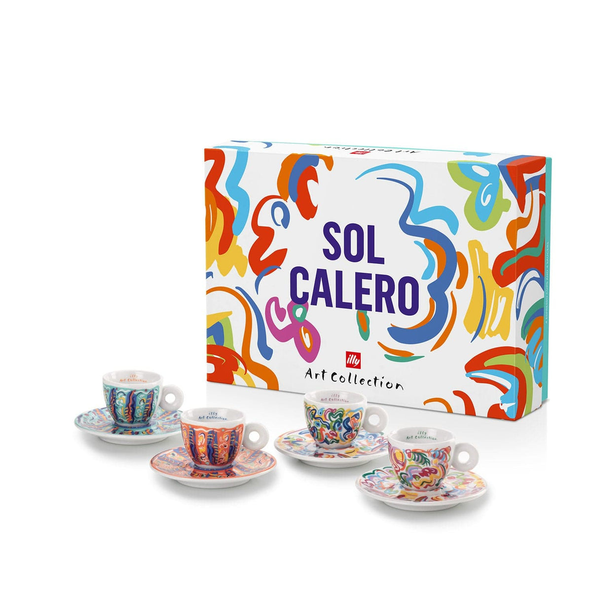 illy Dāvanu komplekti Krūzītes Illy iAC Calero, 4 Espresso ar apakštasītēm, 60ml, 2025