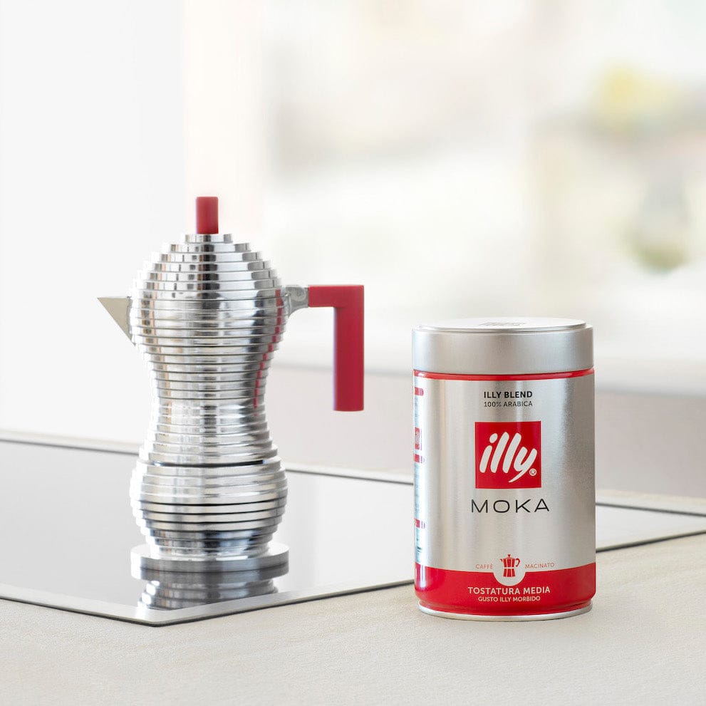 Illy Kafijas pagatavošanas rīki Moka kanniņa Illy Alessi Pulcina 1 cup, sarkana