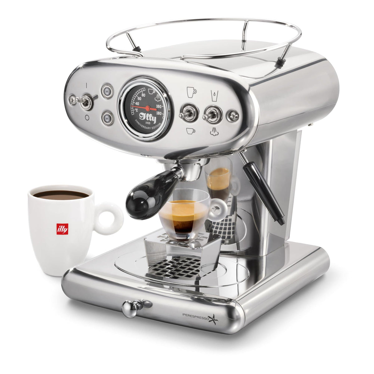 illy Kapsulu automāti Kafijas automāts illy X1 Anniversary, Eco Mode, Hromēts