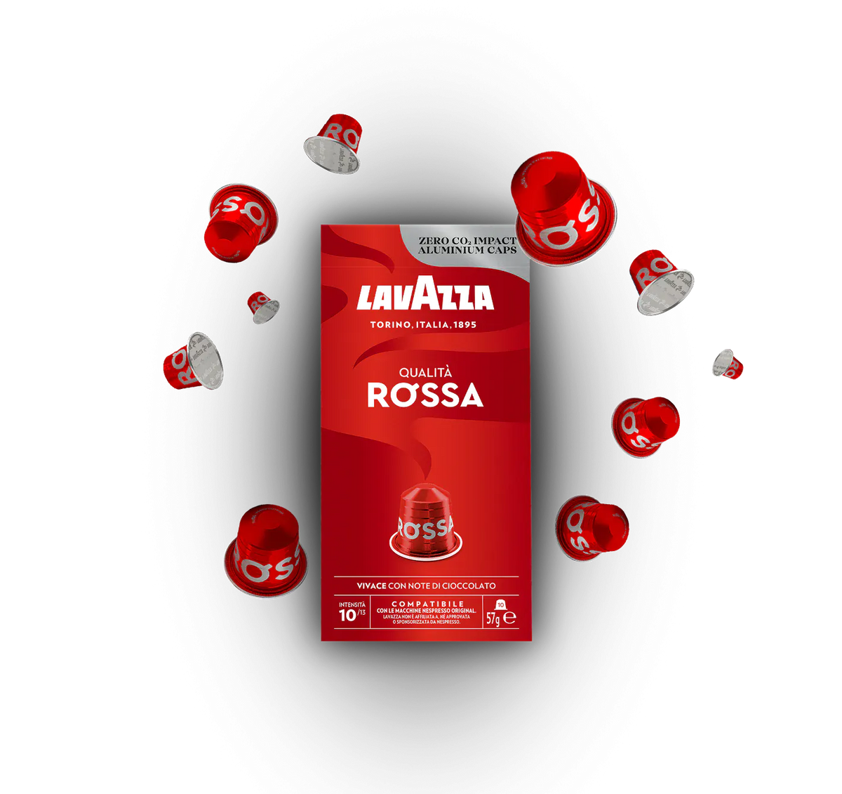 Lavazza Kapsulas Nespresso Lavazza kafijas kapsulas Qualita Rossa, 10gb