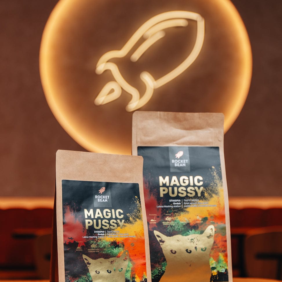 Rocket Bean Roastery Kafijas pupiņas Kafijas pupiņas Magic Pussy, Ethiopia, Gedeb, Lalesa, Natural, 500g