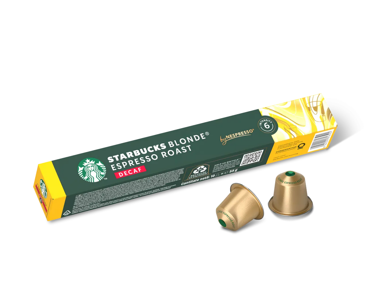 Starbucks Kapsulas Kafijas kapsulas Starbucks Nespresso Blonde, BEZKOFEĪNA 10gb