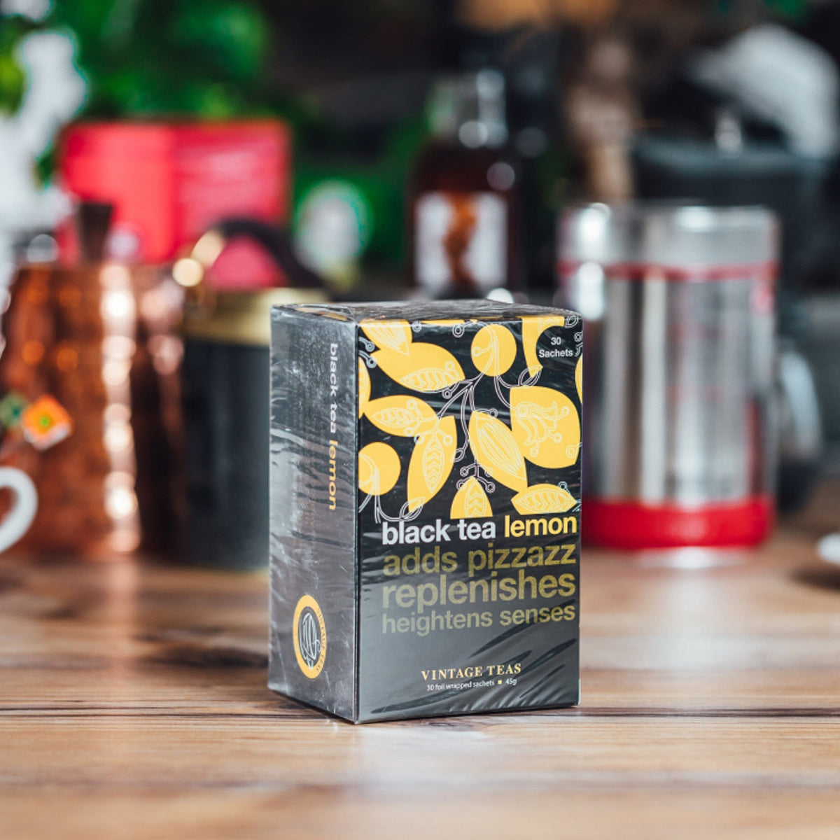 Vintage Tēja maisiņos Vintage Black Lemon tēja maisiņos, 30gab