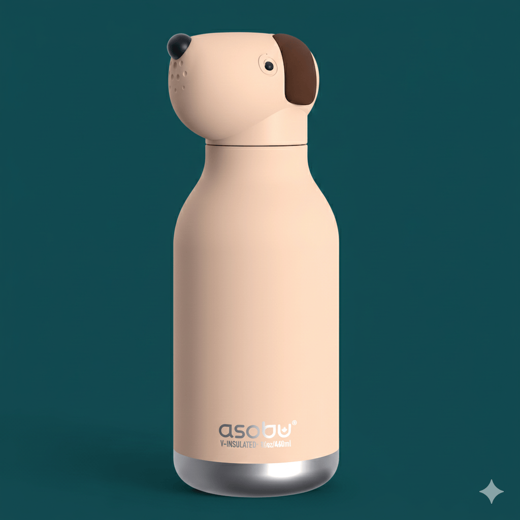 Asobu Trauki Termopudele bērniem Asobu Bestie, 460ml, SBV44 BROWN DOG