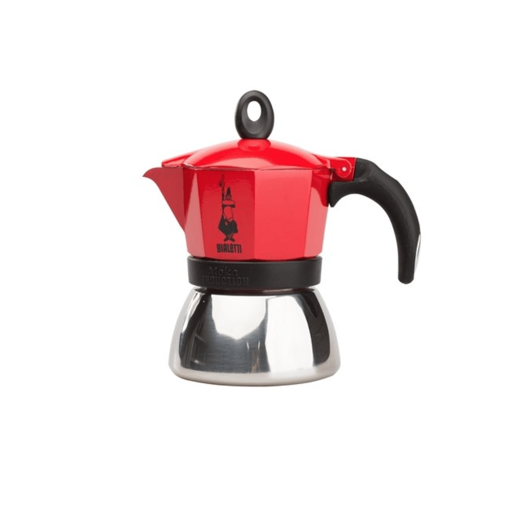 Bialetti Kafijas pagatavošanas rīki MOKA kanniņa Bialetti Induction 4 tasītēm, sarkana