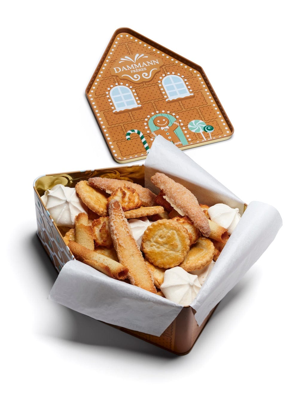Dammann Dāvanu komplekti Beramās tējas komplekts ar tējas sietiņu - Dammann Candy Christmas izlase 3 x 40g