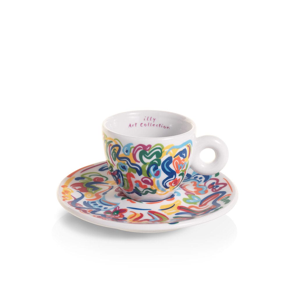 illy Dāvanu komplekti Krūzītes Illy iAC Calero, 4 Espresso ar apakštasītēm, 60ml, 2025