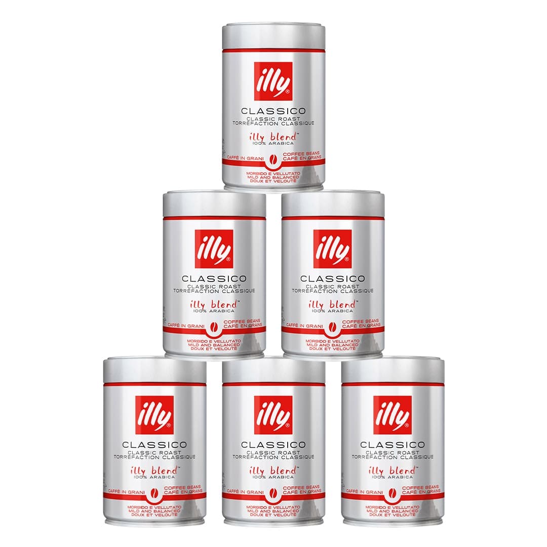 illy Kafijas pupiņas 6 gab Kafijas pupiņas Illy, Vidēji Grauzdētas, 250g