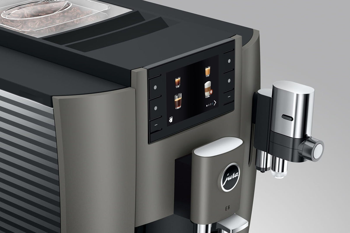 Jura Pupiņu automāti JURA kafijas automāts, E8 Dark Inox (EC)