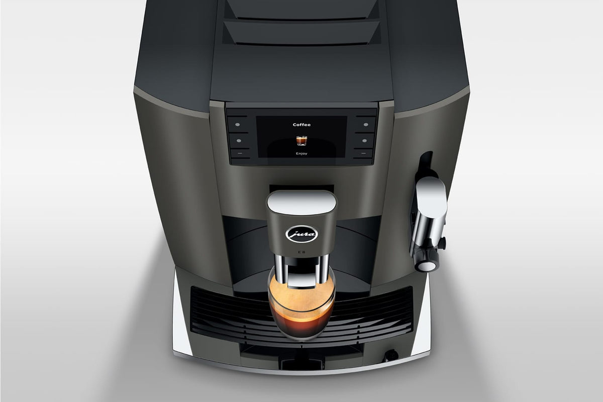 Jura Pupiņu automāti JURA kafijas automāts, E8 Dark Inox (EC)