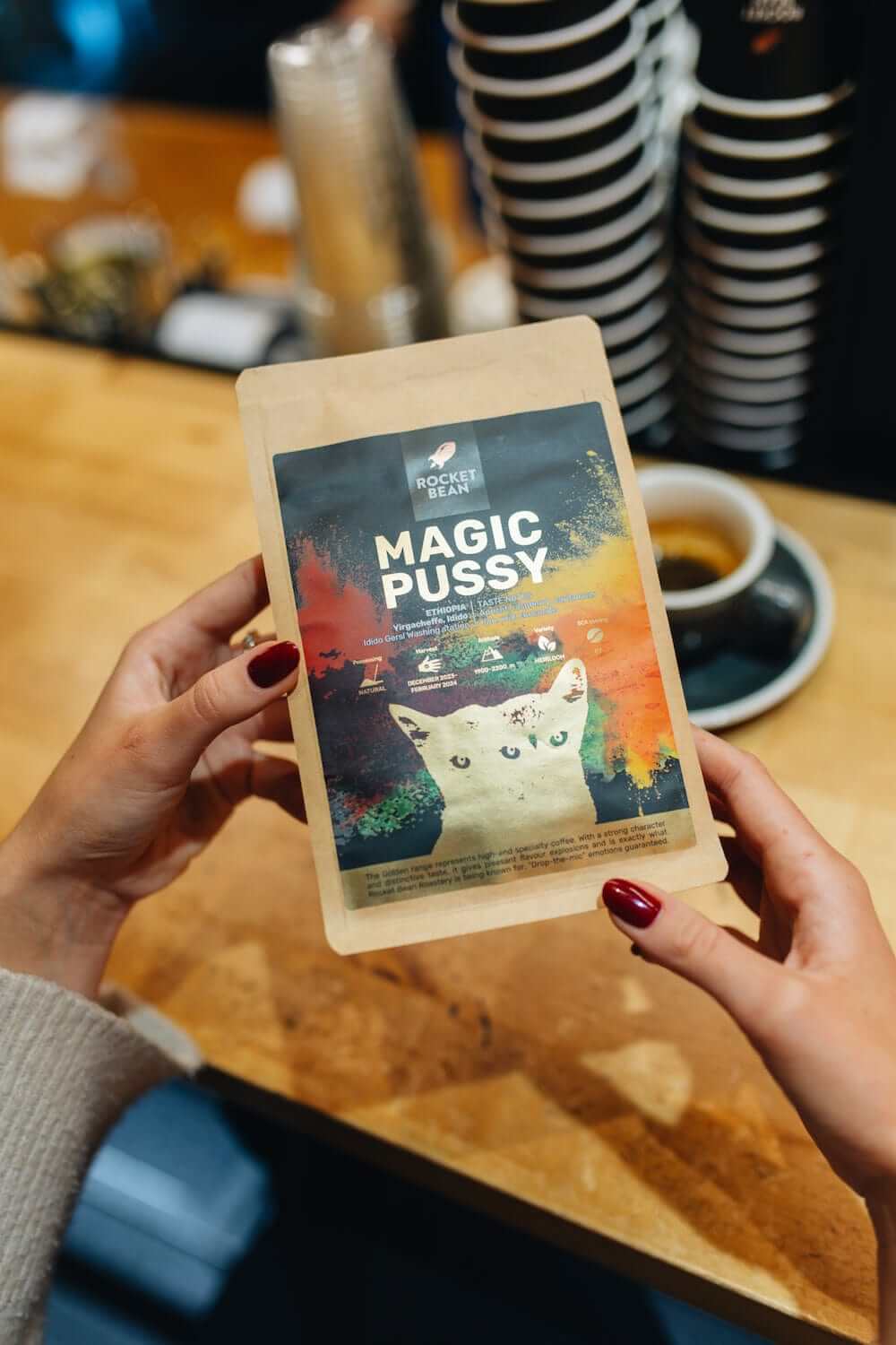 Rocket Bean Roastery Kafijas pupiņas Kafijas pupiņas Magic Pussy, Ethiopia Yirgacheffe, 200g