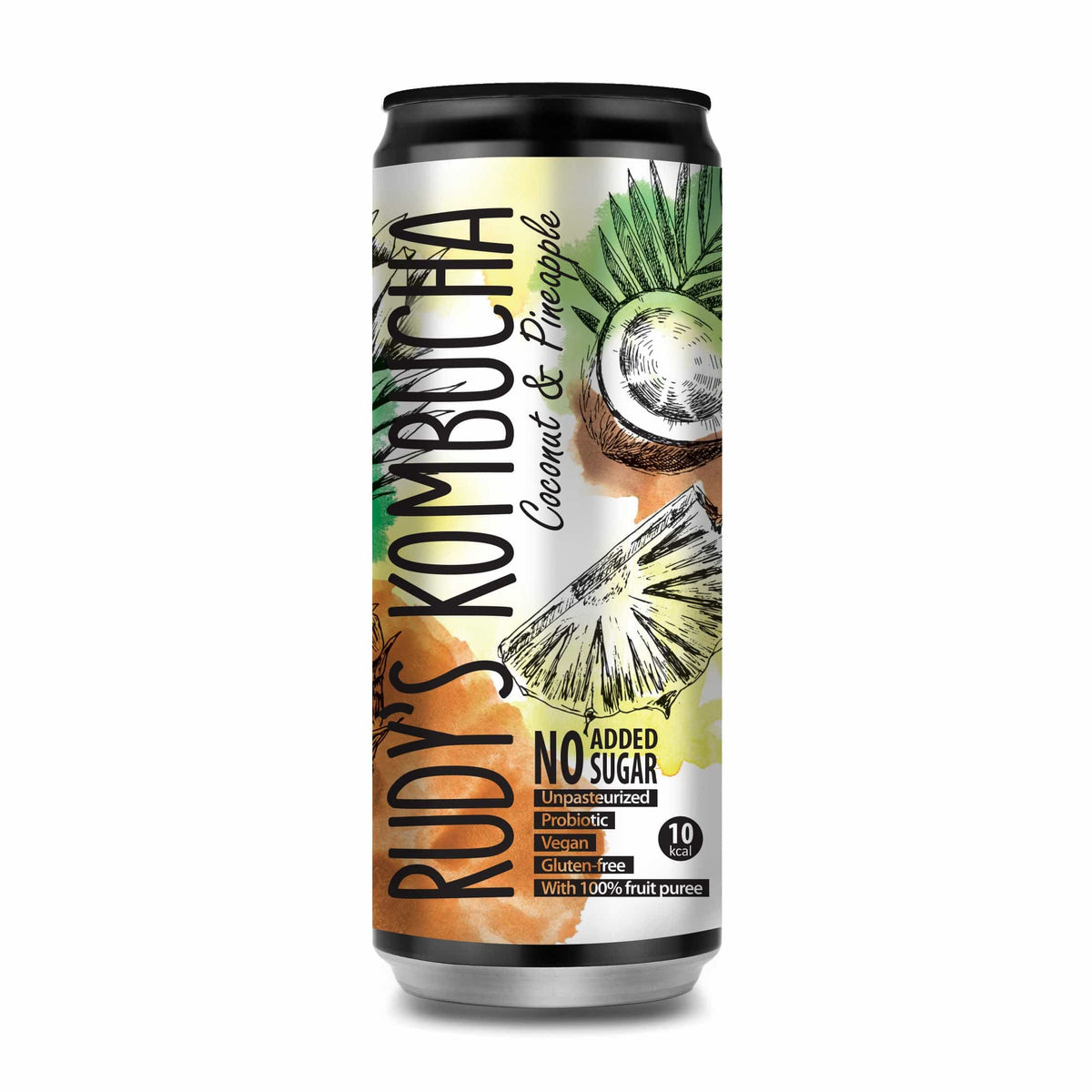 Rudy's Cita kafija Rudy's kombuča kokosriektu/ananāsu, 330ml